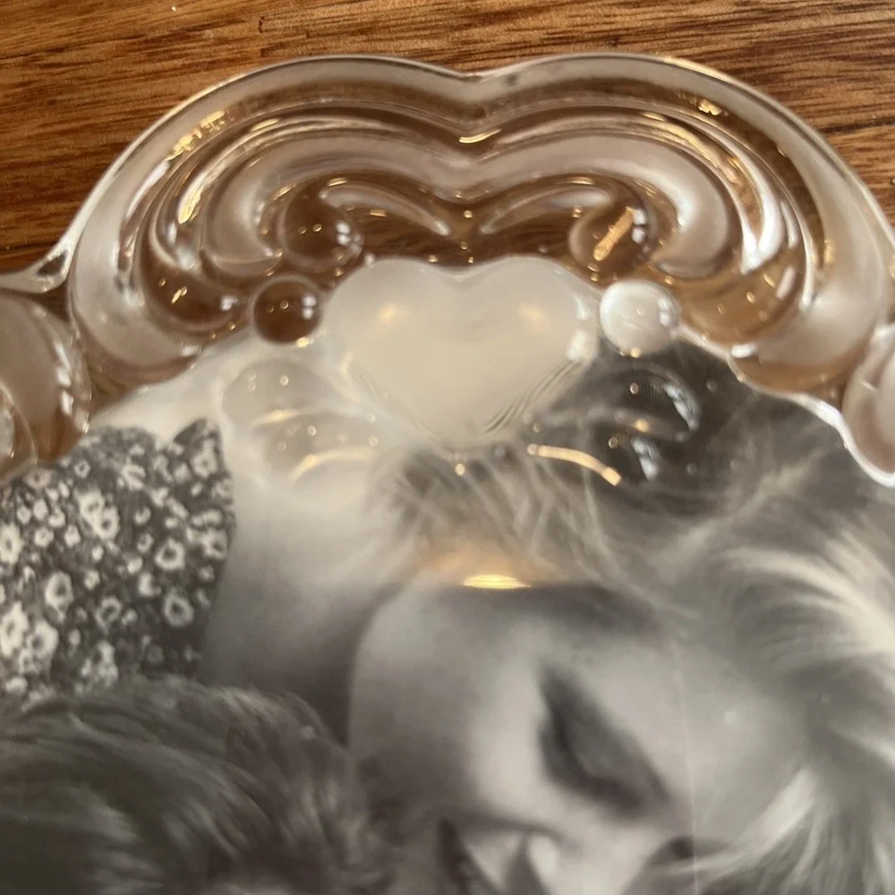 MIKASA Heavy GlassPicture Photo Frame Juliet Heart‎ Germany Wedding Gift